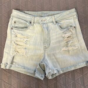 NWOT American eagle next level stretch shorts with distressing, high waist